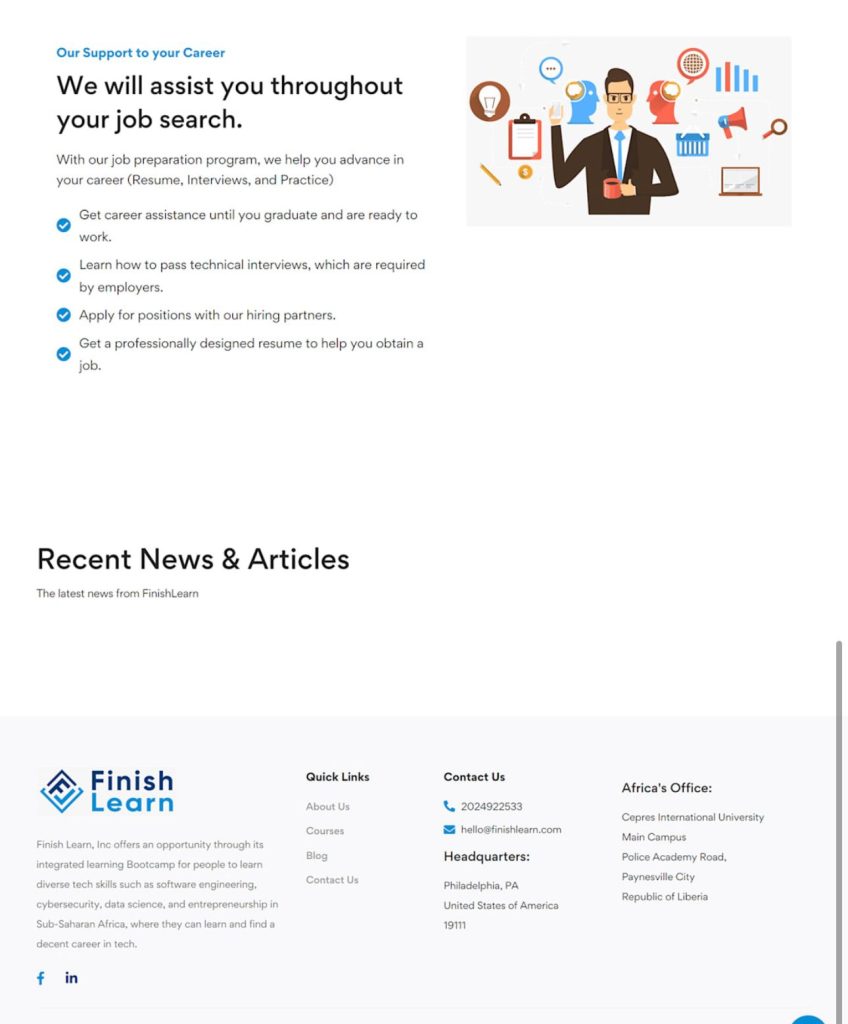 Wordpress Website Design Portfolio 10 lsm course website