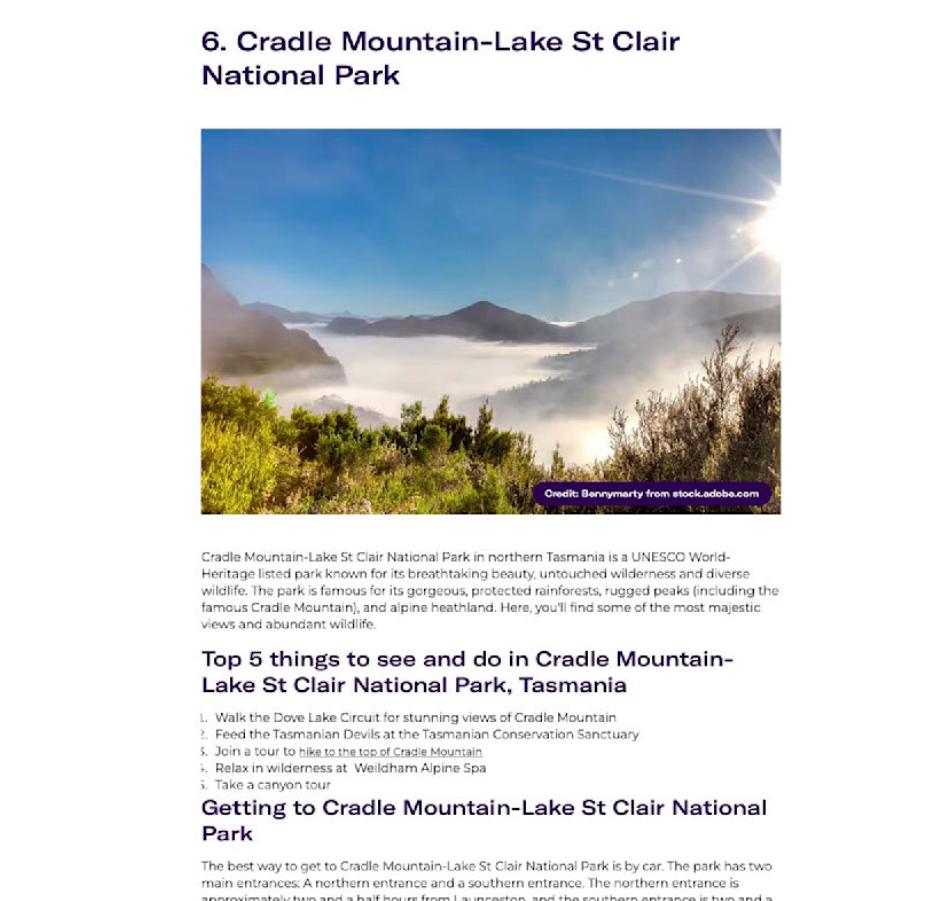 travel content writing portfolio 7