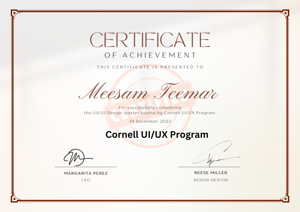 UI UX Certificate